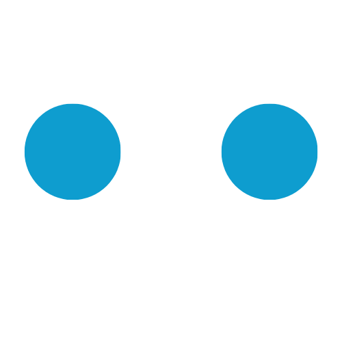 Cartoon icon of 3 dots with hand using index finger to choose dot with checkmark in middle